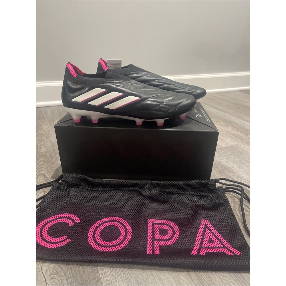 Adidas Copa Pure + FG HQ8895 Black White Mens Size 11 Soccer Cleats Laceless